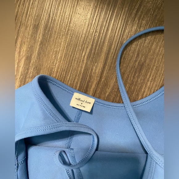 Aritzia Blue Wilfred Free Divinity 7” Romper Medium - Picture 6 of 6